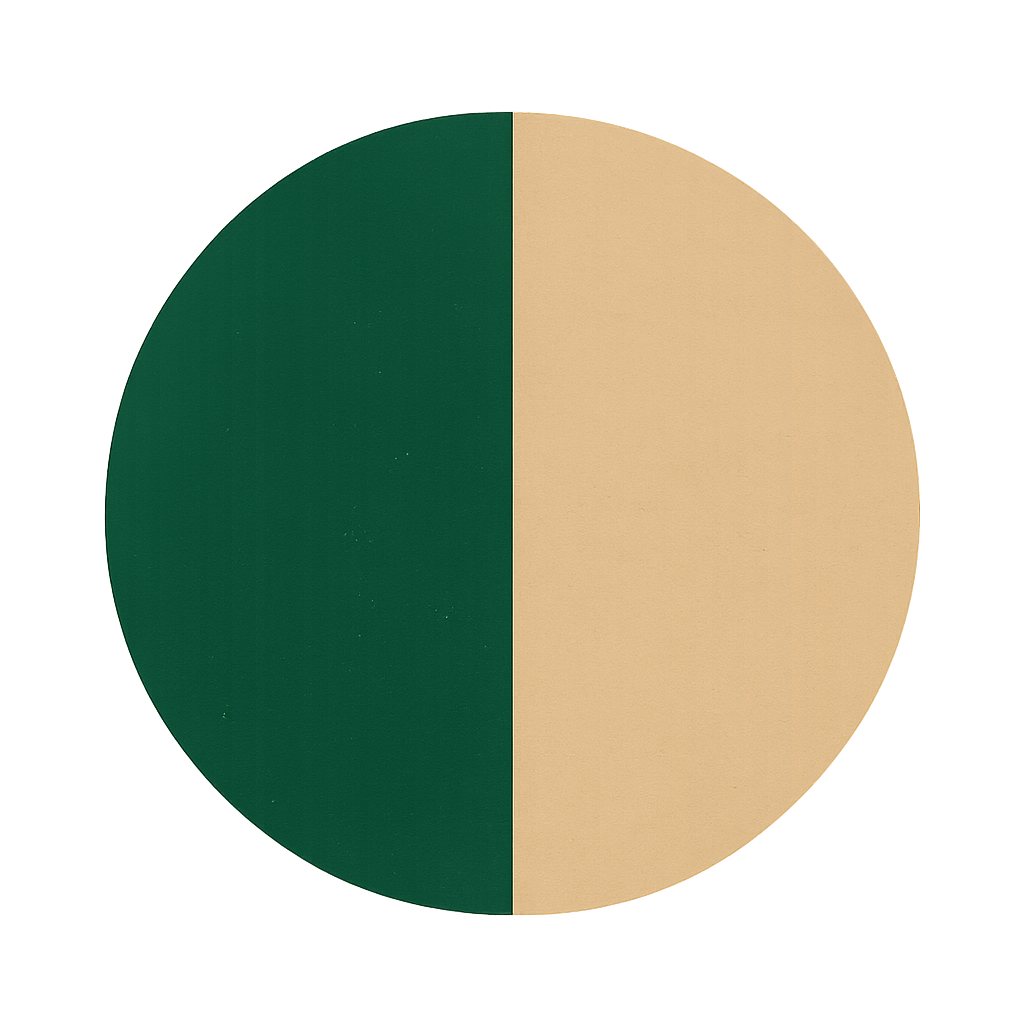 FAIT UNE PASTILLE BICOLORE VERT ET BEIGE